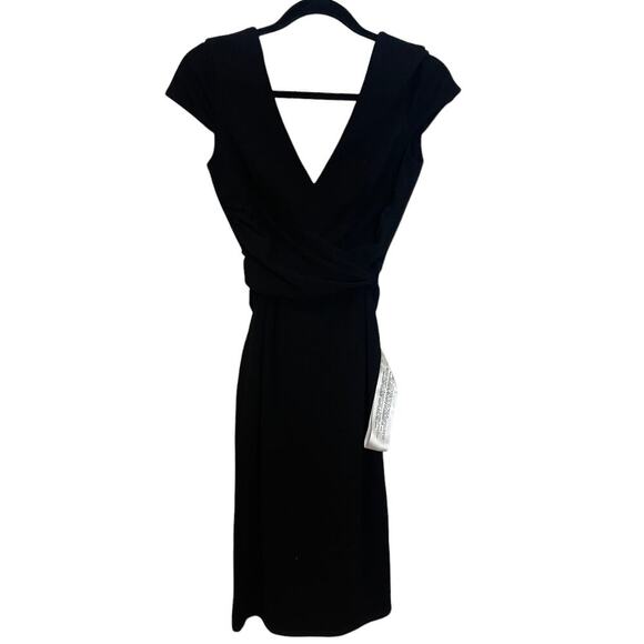 Dress The Population Dana Black Deep V-Neck Sheath Dress Size S NWT - Picture 5 of 9
